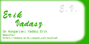 erik vadasz business card